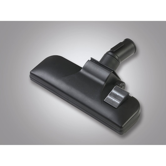 BLACK+DECKER BV2000 vacuum cleaner floor nozzle, black, side angle, with pedal control.