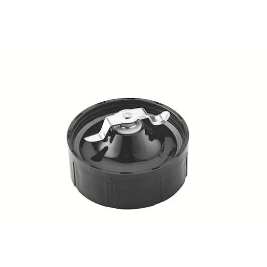 BLACKDECKER BX430J blender blade assembly in black with stainless steel blades, front angle on white background.
