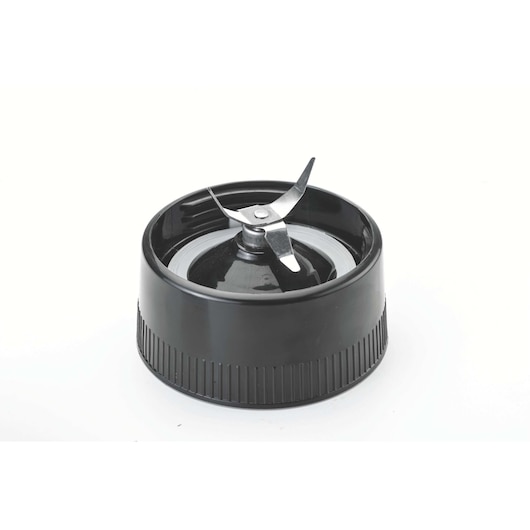 BLACKDECKER KR42 blender blade assembly in black plastic, side angle on white background.