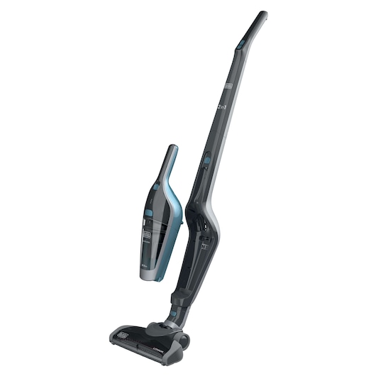 A BLACK+DECKER 2-in-1 cordless stick and handheld vacuum cleaner, model SVA420B, with a detachable handheld unit and a slim design, shown against a white background.