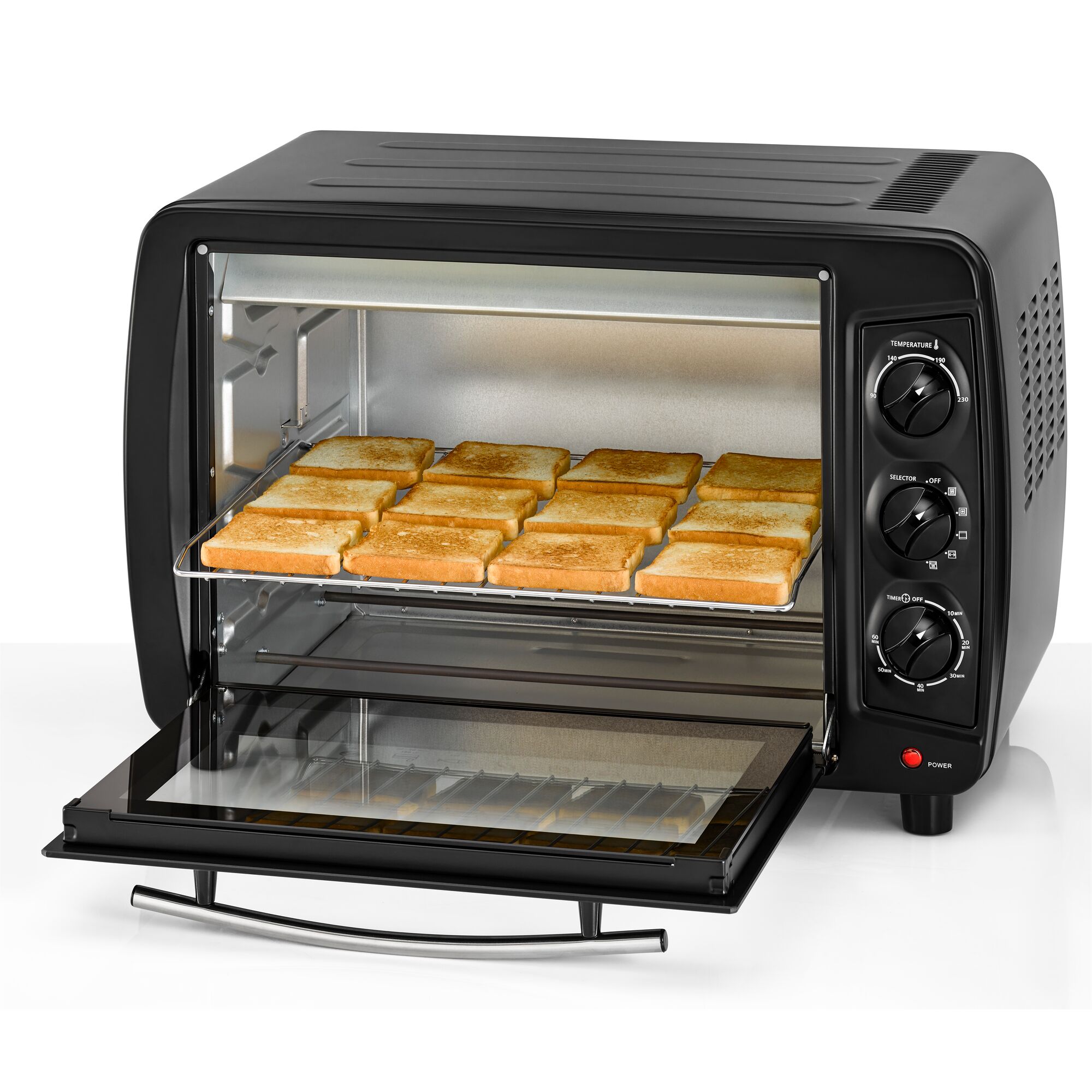 35L Toaster Oven with Double Glass and Rotisserie BLACK DECKER